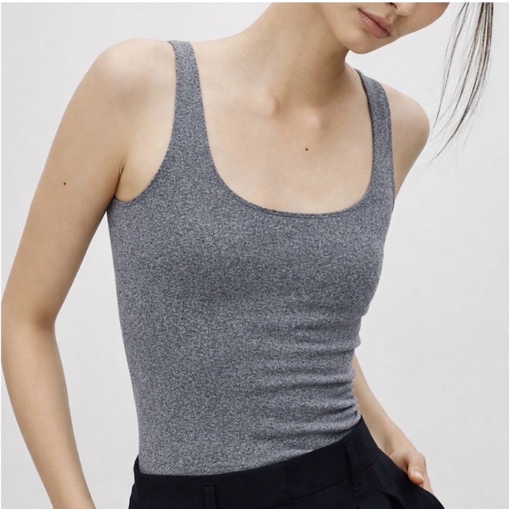 Aritzia Babaton Bowie heather gray tank top size Small